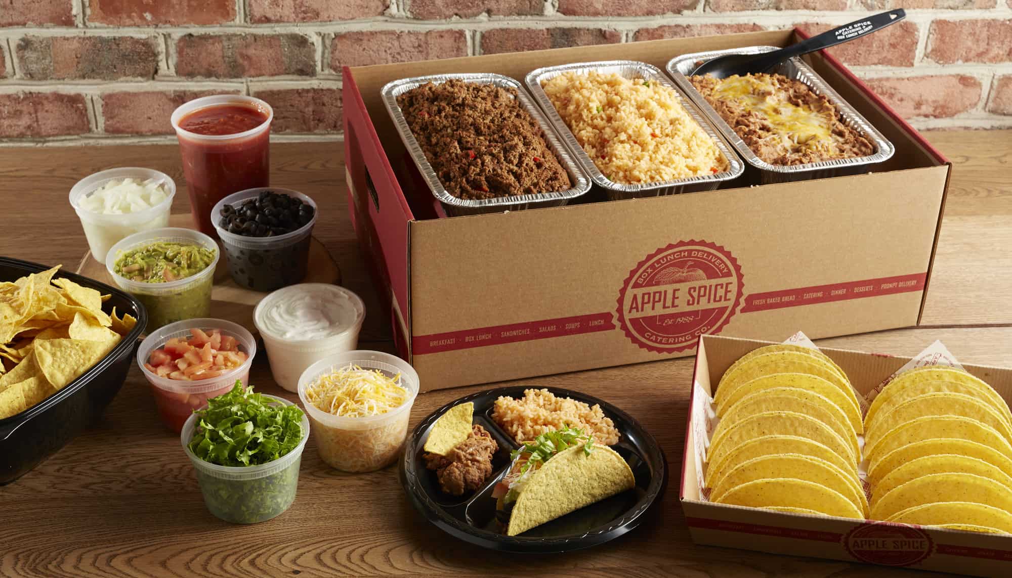 Apple Spice Mexican Food Platter light catering salad muffins