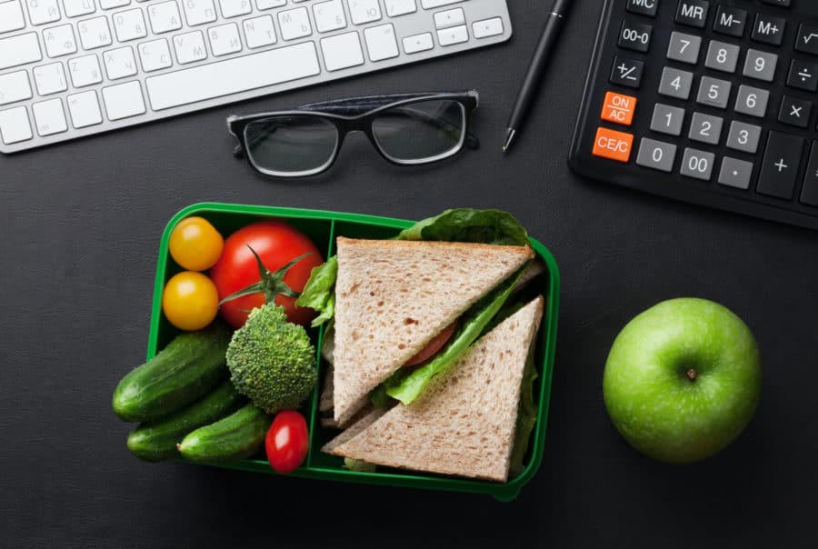 boxed-lunch-catering-minneapolis-900×604 sandwich lunch at office desk